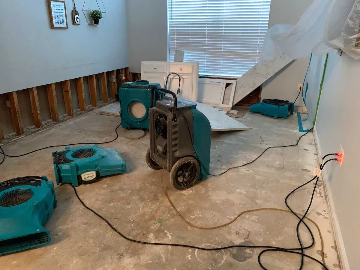 Dehumidifier in flood-cut room for Water Extraction & Removal in Bangor